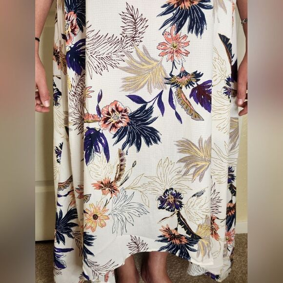 NWT Lovestitch One Size Slvless Floral Print Up/ Down Women's Maxi Dress - Picture 9 of 14